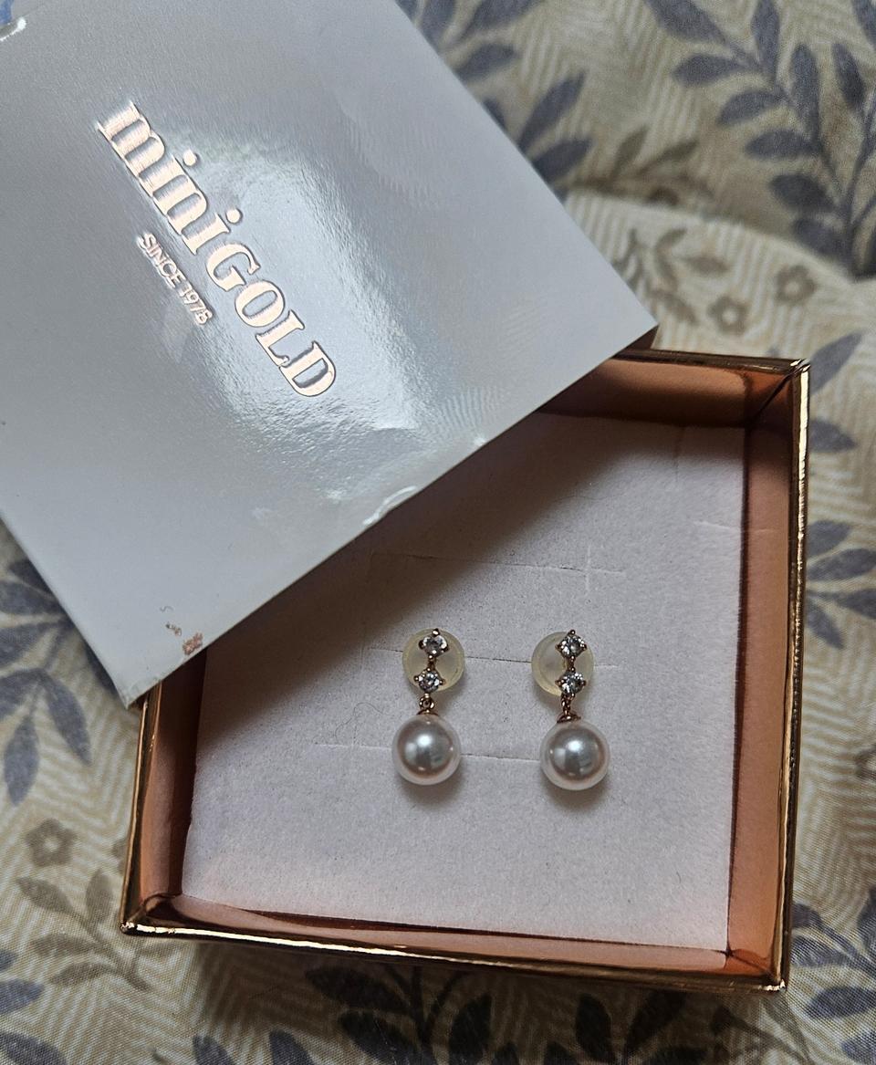 14K 미니골드 진주귀걸이