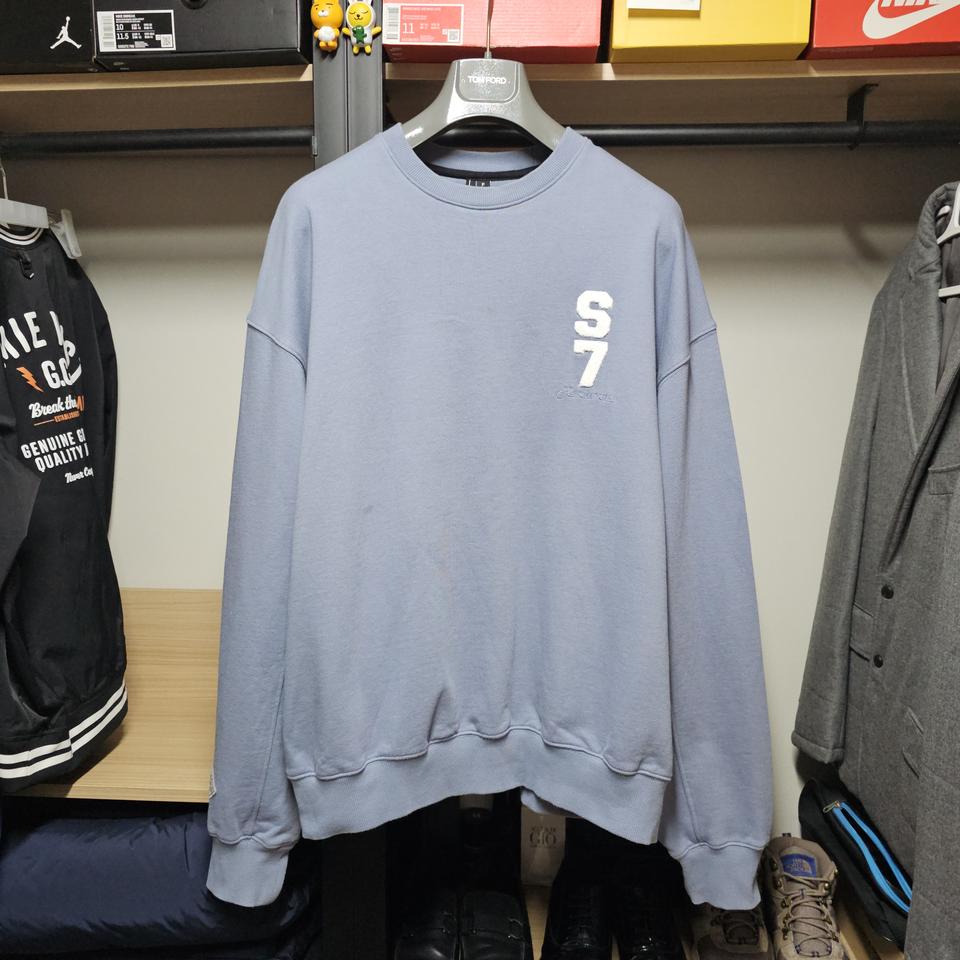 매니아매스 부클자수 오버사이즈 남성맨투맨 105-110