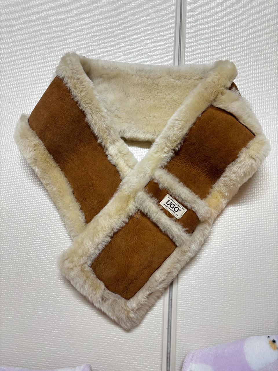 어그 양가죽+양모 목도리