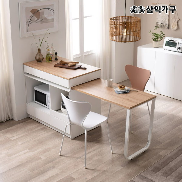 삼익가구 홈바 확장형 아일랜드 식탁