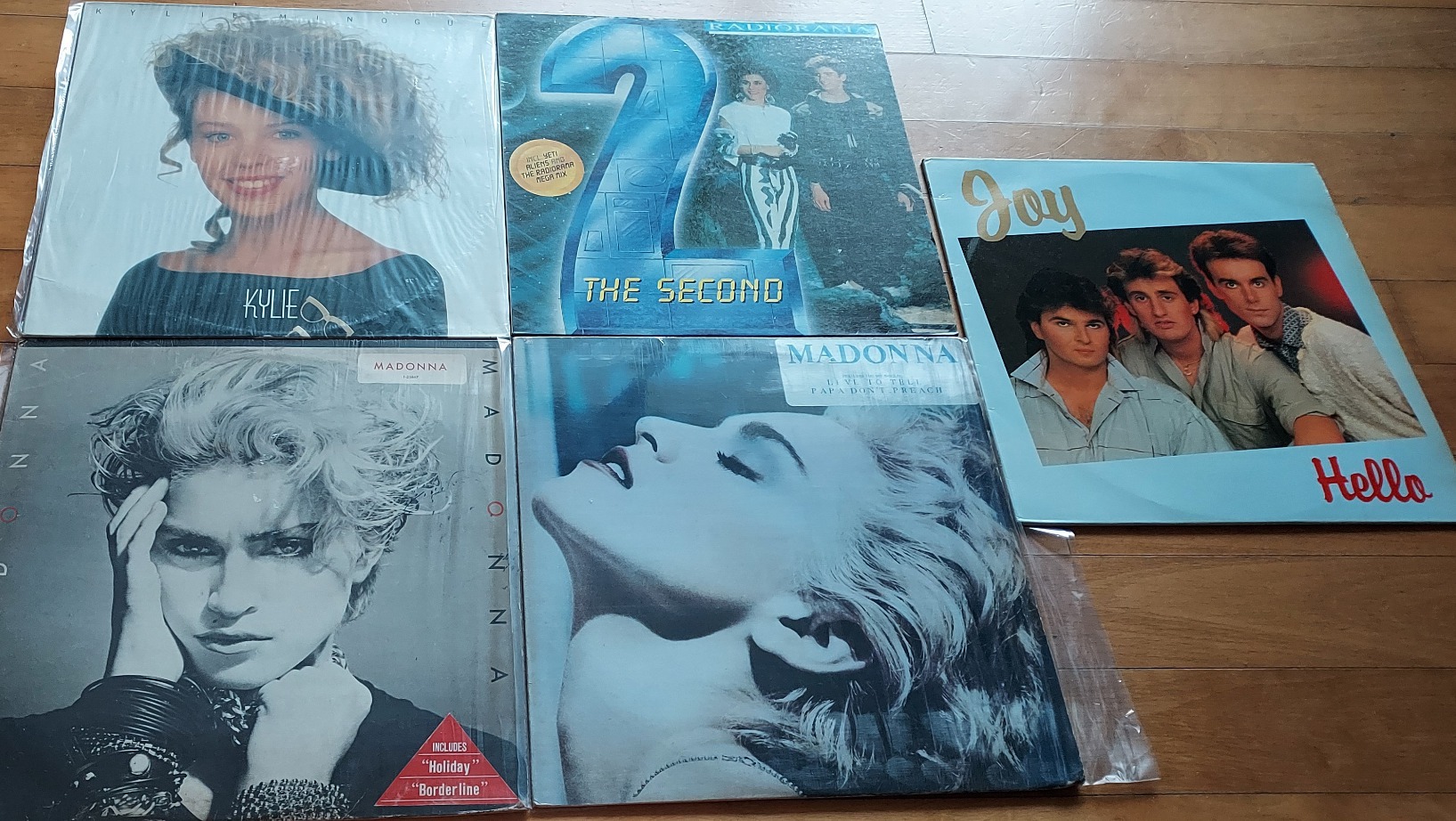 칼리 미노그,레디오 라마,마돈나,조이/ LP음반 5장 입니다.