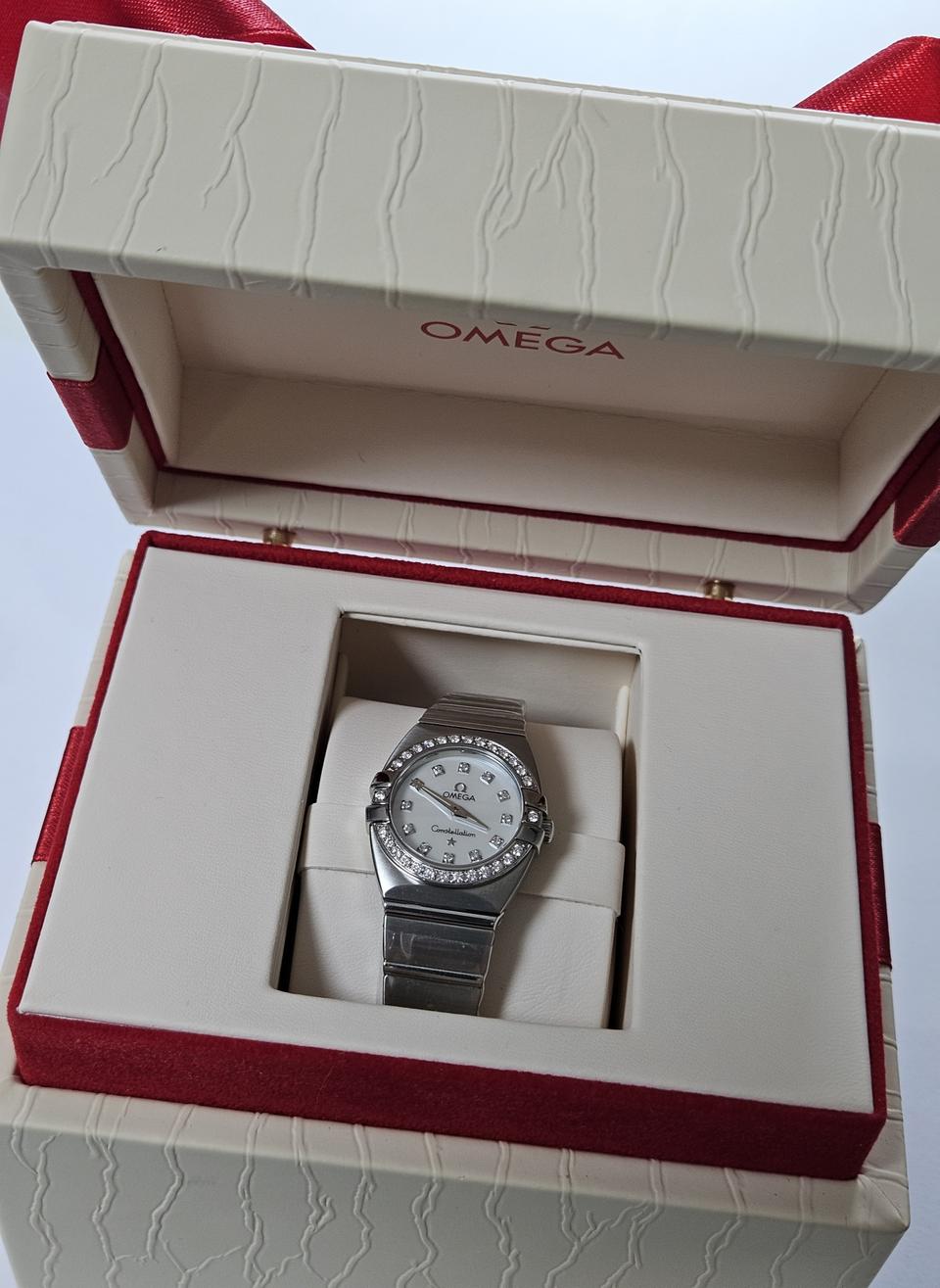 오메가 컨스틸레이션 여성용 다이아몬드 메탈 시계/SWISS
