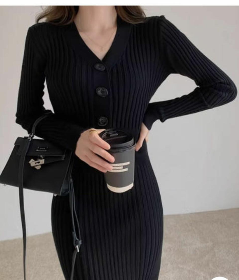 블랙니트원피스