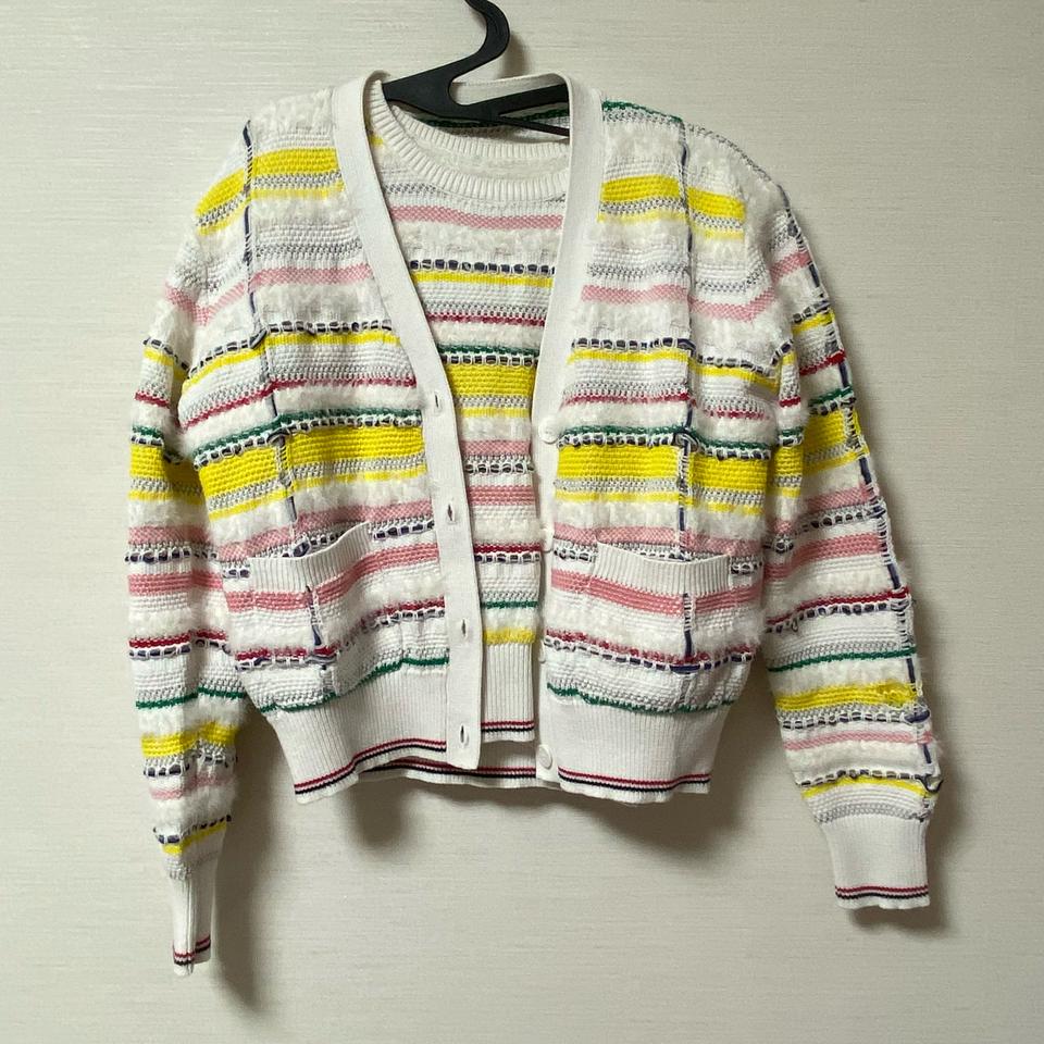 반팔 니트 가디건 세트