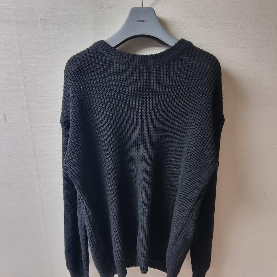 새상품 / 블랙 하찌그물짜임 루즈핏 블랙 남성 스웨터