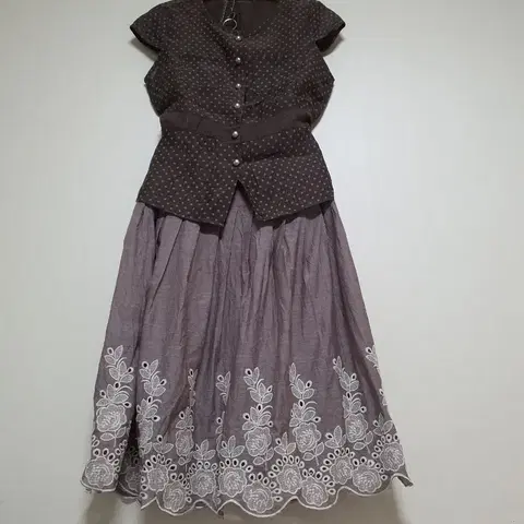 블라우스 치마 한벌