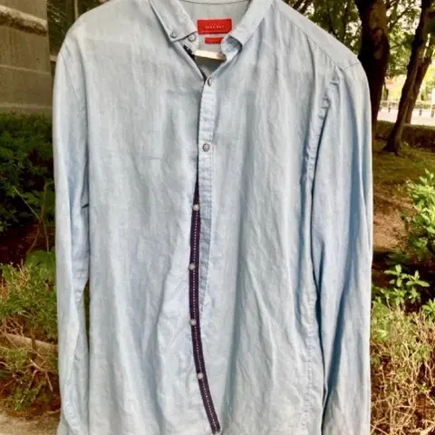 자라 린넨셔츠 슬림핏