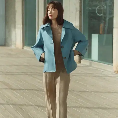 지스튜디오 G STUDIO 아이코닉 코튼혼방 하프자켓 사이즈 55