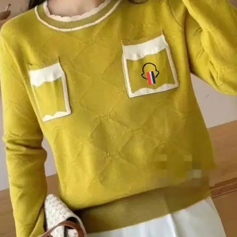 갓자수 쌍포켓 라운드니트