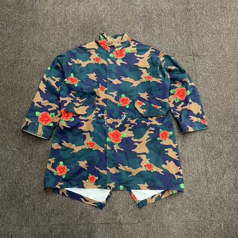 (2XL) 빈티지 카모 플로럴 야상 자켓