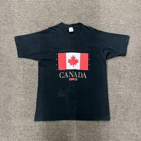 (2XL) 90s 후르츠 오브 더 룸 캐나다 반팔 티셔츠