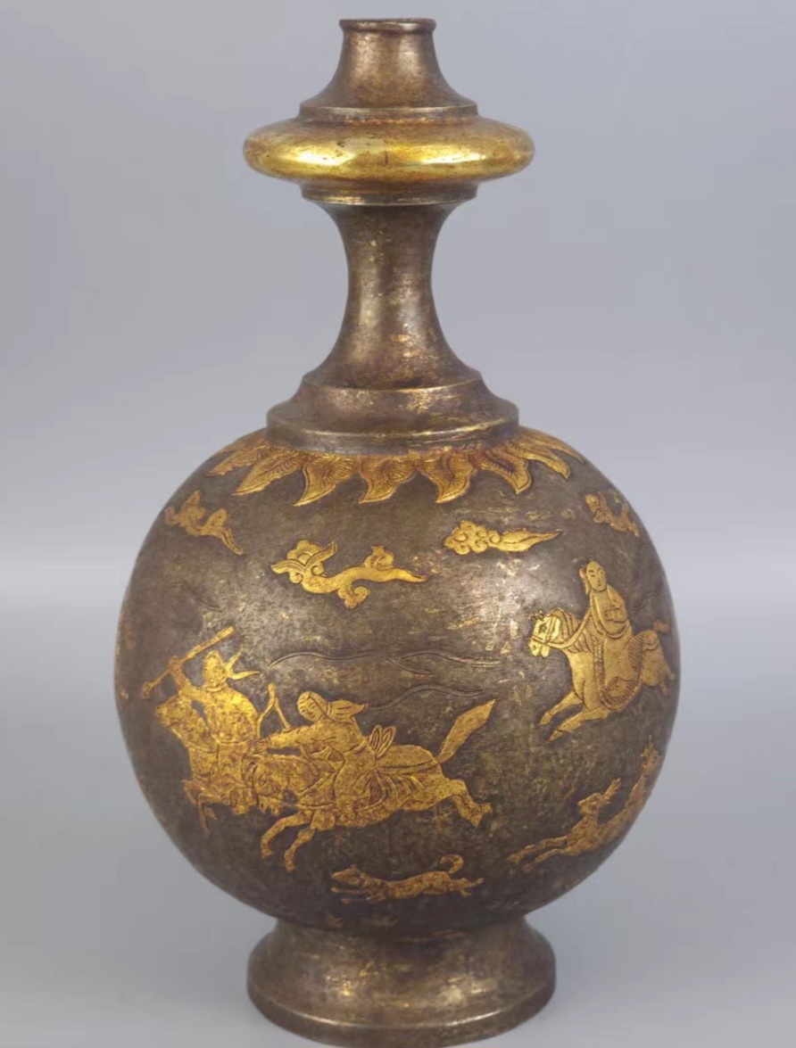 옛날 유금 수렵도병