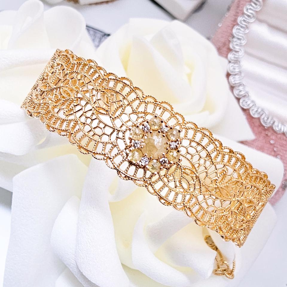 18k   다이아 엔틱 레이스 팔찌