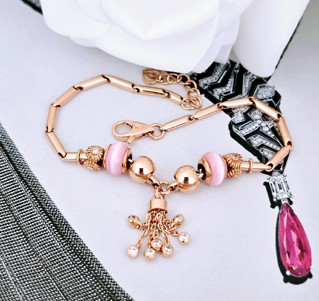 18k 태슬 참 팔찌