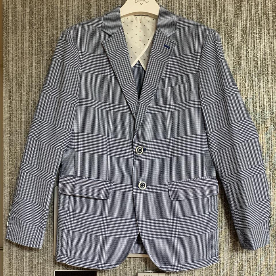 캘러웨이 Callaway 네이비 체크 블레이저 자켓 95사이즈 일상 골프