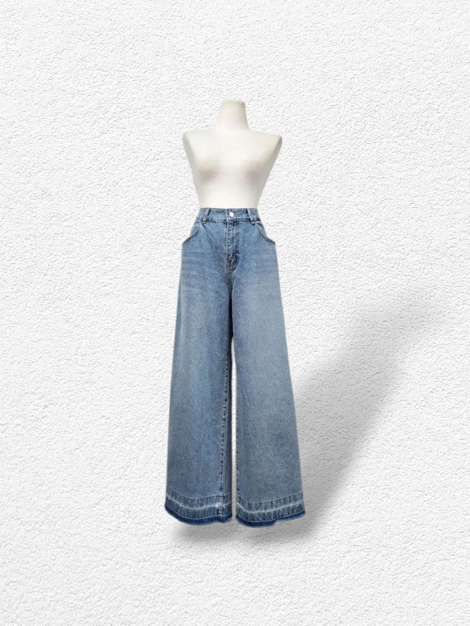 새상품/UTRE 와이드연청바지(S,M)