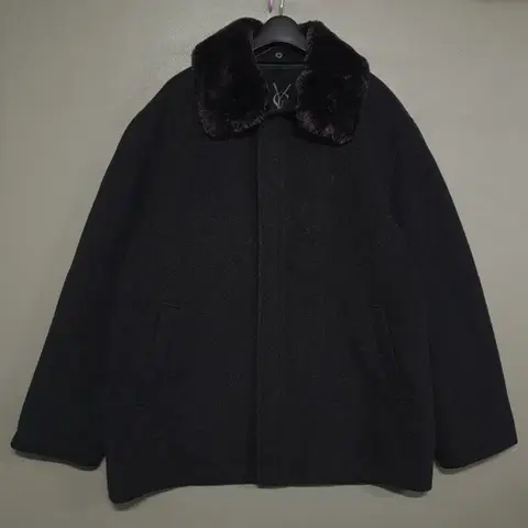 M) YSL 입생로랑 양털 카라 울 모직 코트 자켓 내피 베스트 포함