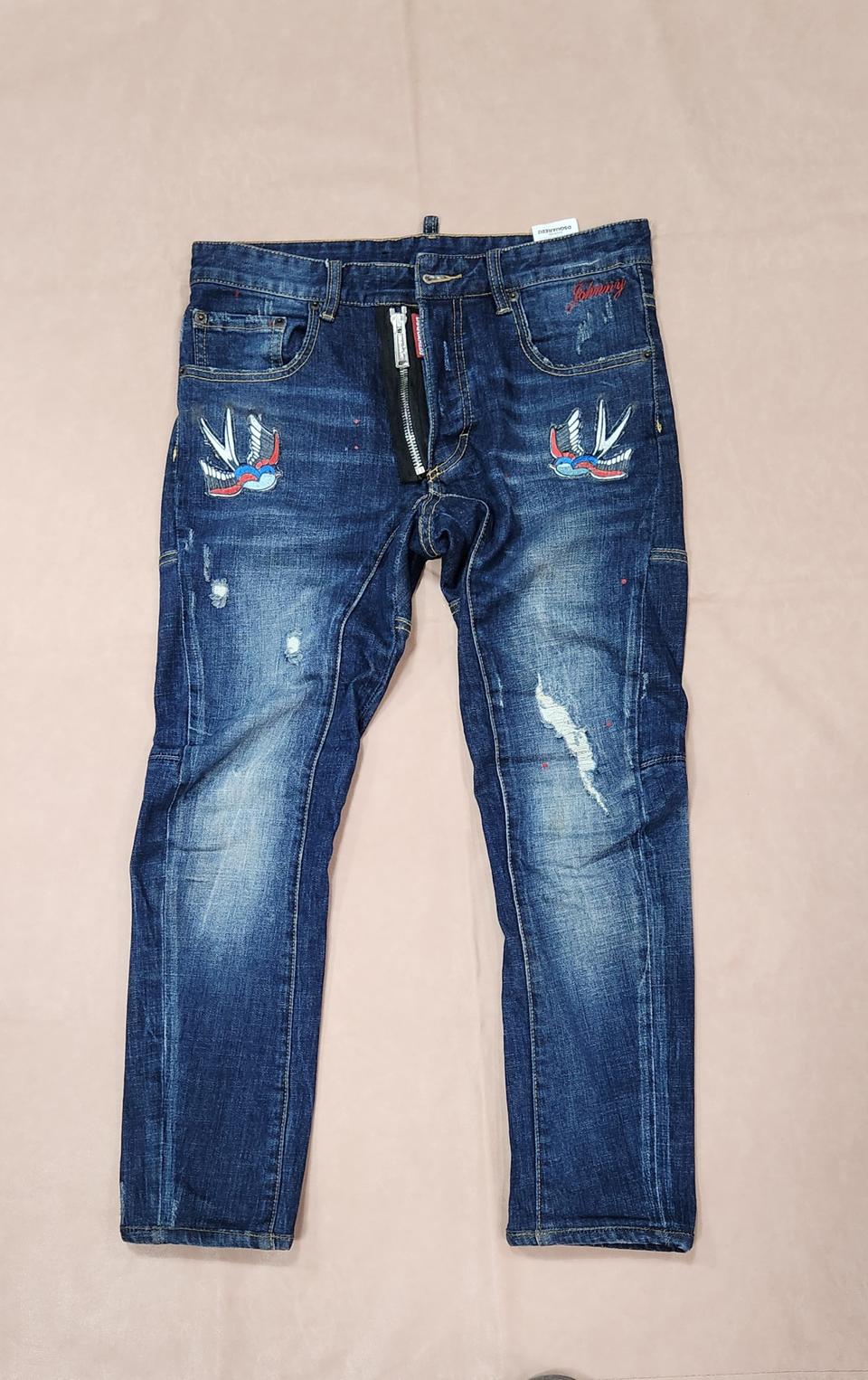 명품) 디스퀘어드 2 남성 페인팅 데님 청바지 (30~31)