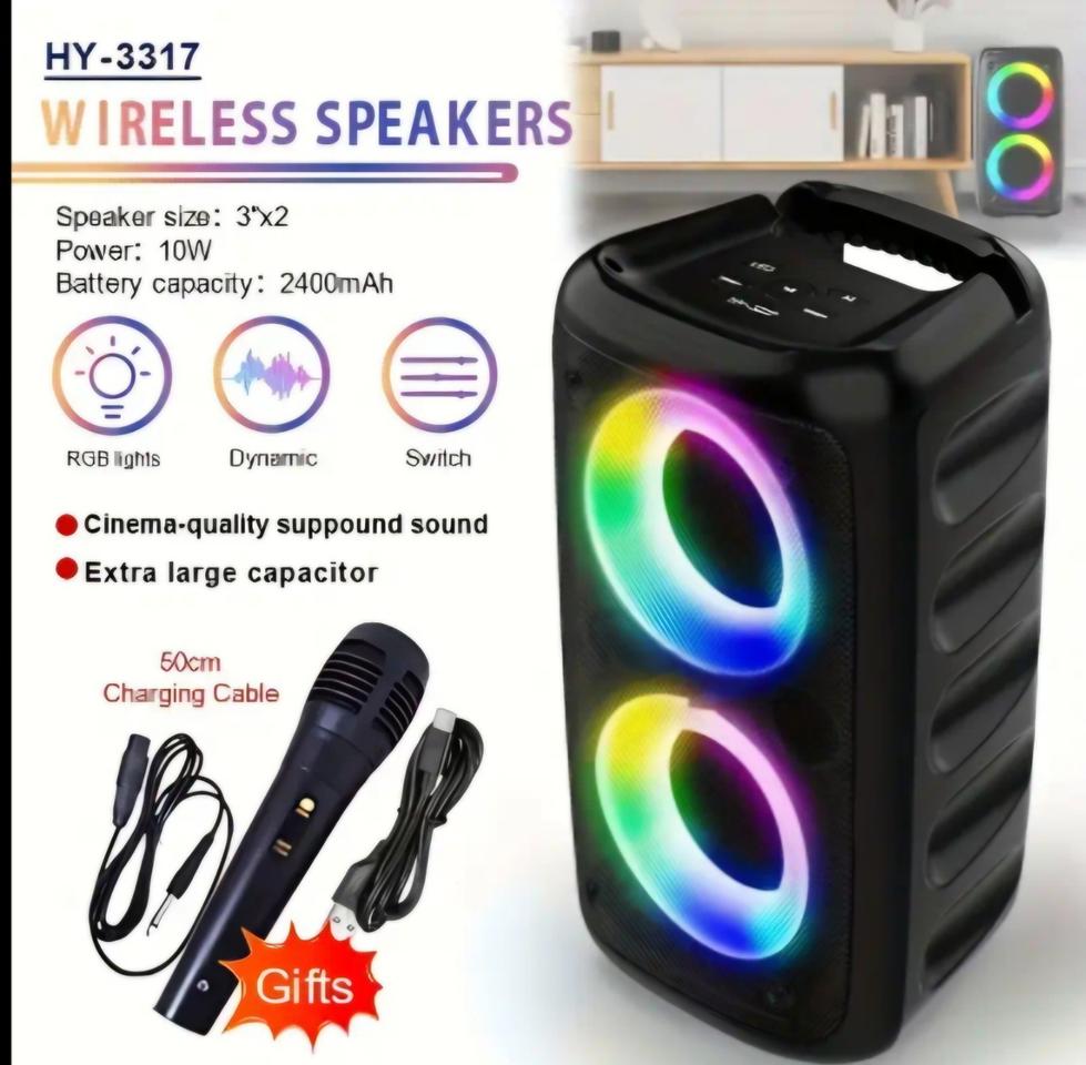 ♡무선(블루투스) 스피커/LED RGB라이트/유선마이크/FMTF/USB메