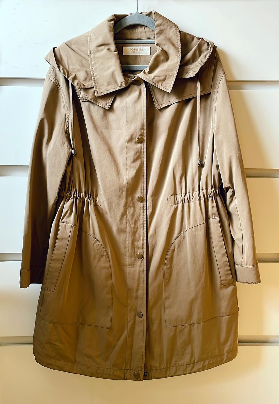 TOPGIRL 탑걸 베이지 스팽글 후드 사파리 재킷