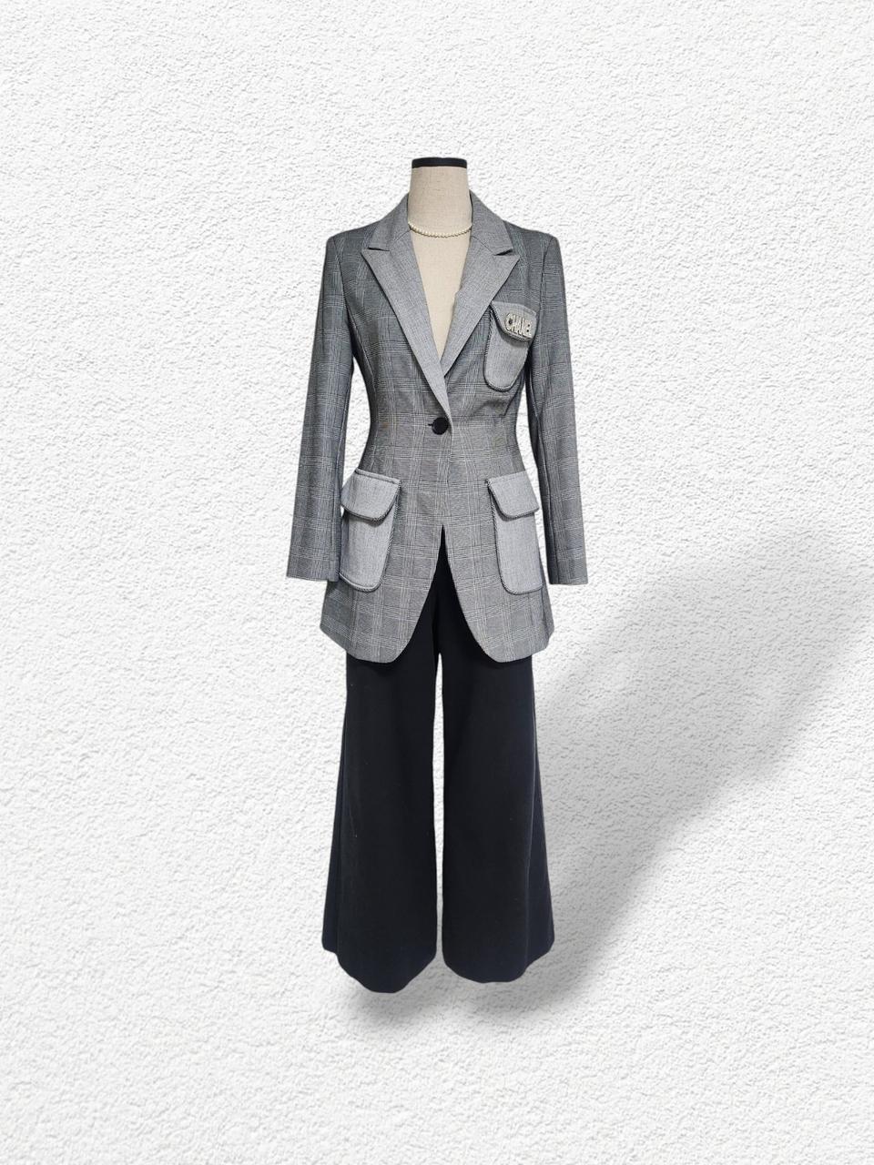 새상품/간절기 체크 자켓 S