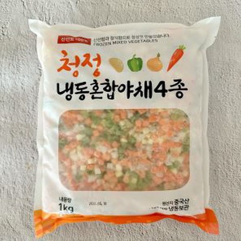 냉동 채소혼합 1kg 4종 (양파/당근/감자/피망)