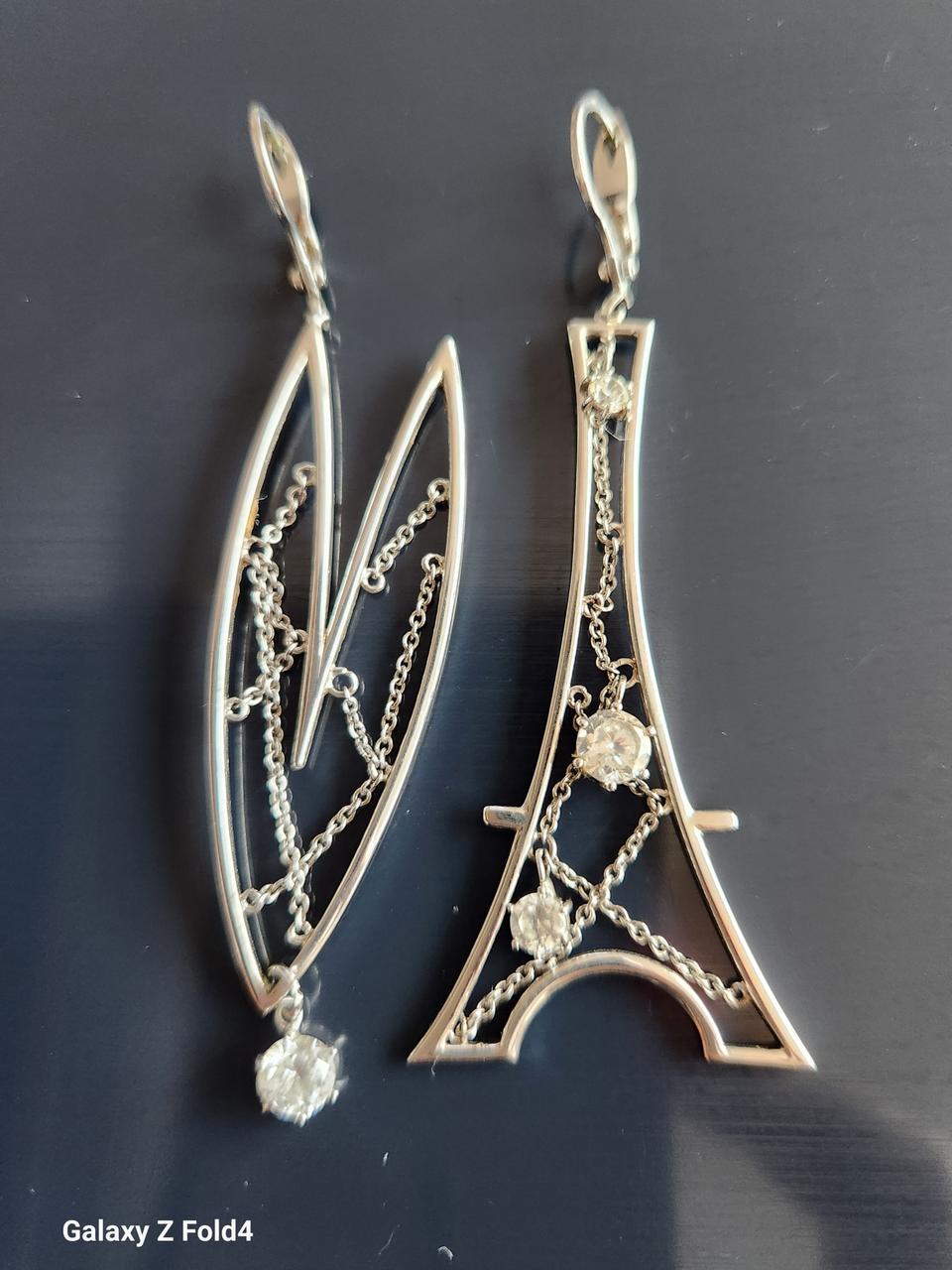 실버925 엘르 언발란스 귀걸이