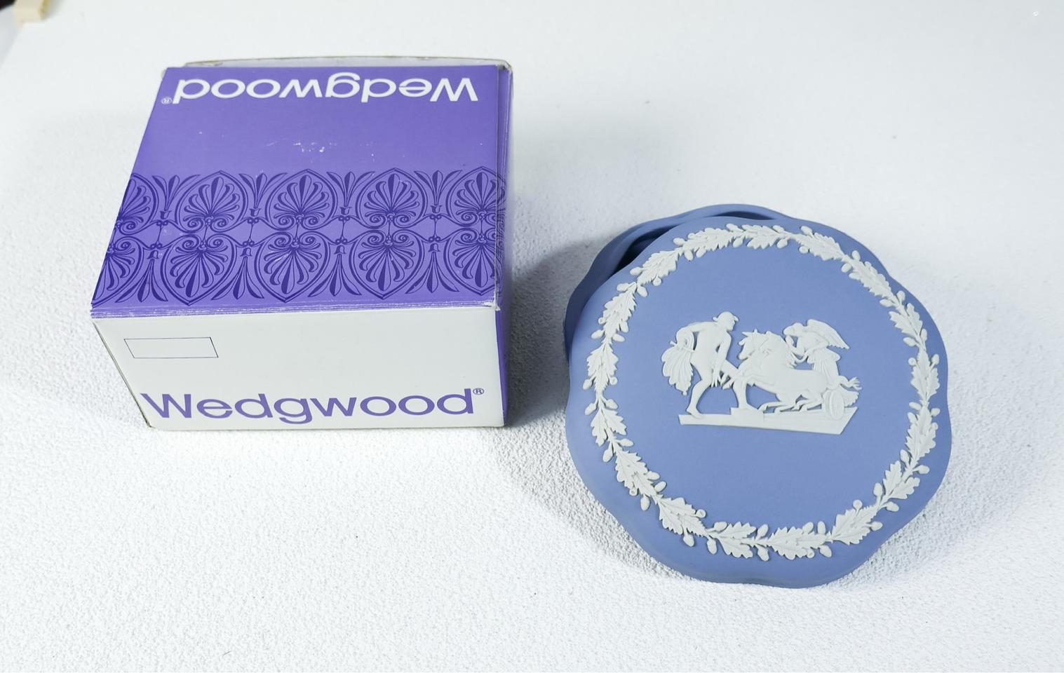 [영국앤틱] 웨지우드 제스퍼웨어 트링켓박스 보석함(상자o)_ 페일블루