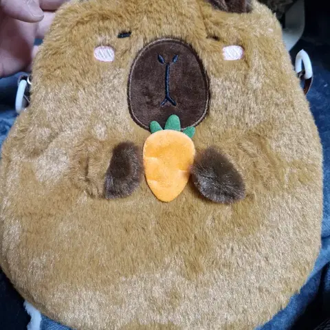 카피바라 인형 가방 당근 새상품