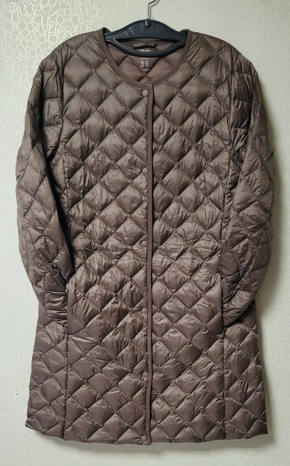 유니클로 울트라라이트 구스다운 경량패딩 반코트 여성용 L(66)