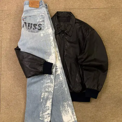 Jpn Sub urban 소가죽 봄버자켓