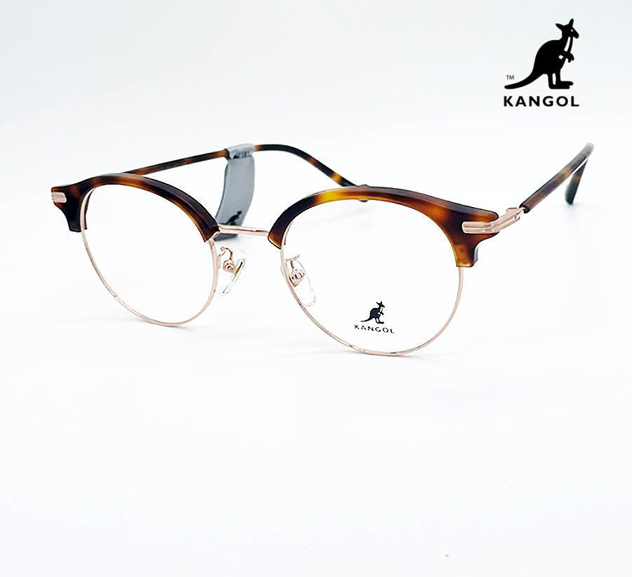 캉골 KD-3175 호피브라운 로즈골드 하금안경테 콤비안경 새제품