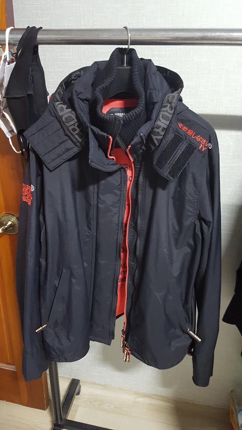 택포95~100 A급 Superdry U.K 윈드치터 방풍 2중 기모자켓