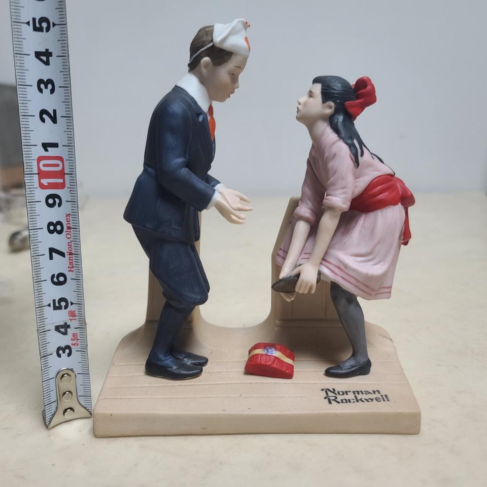 미국 노먼락웰 도자기 인형 3종