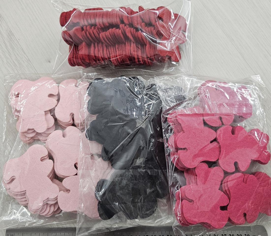 펄트장식 곰돌이 4색 50개 일괄