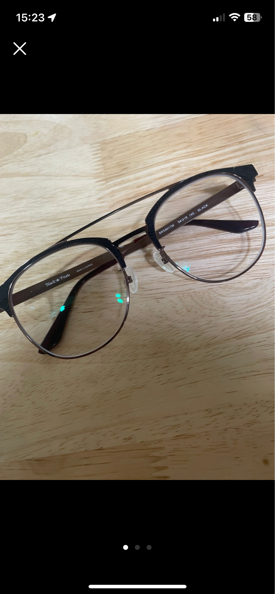 블랙 피하트 투브릿지 안경