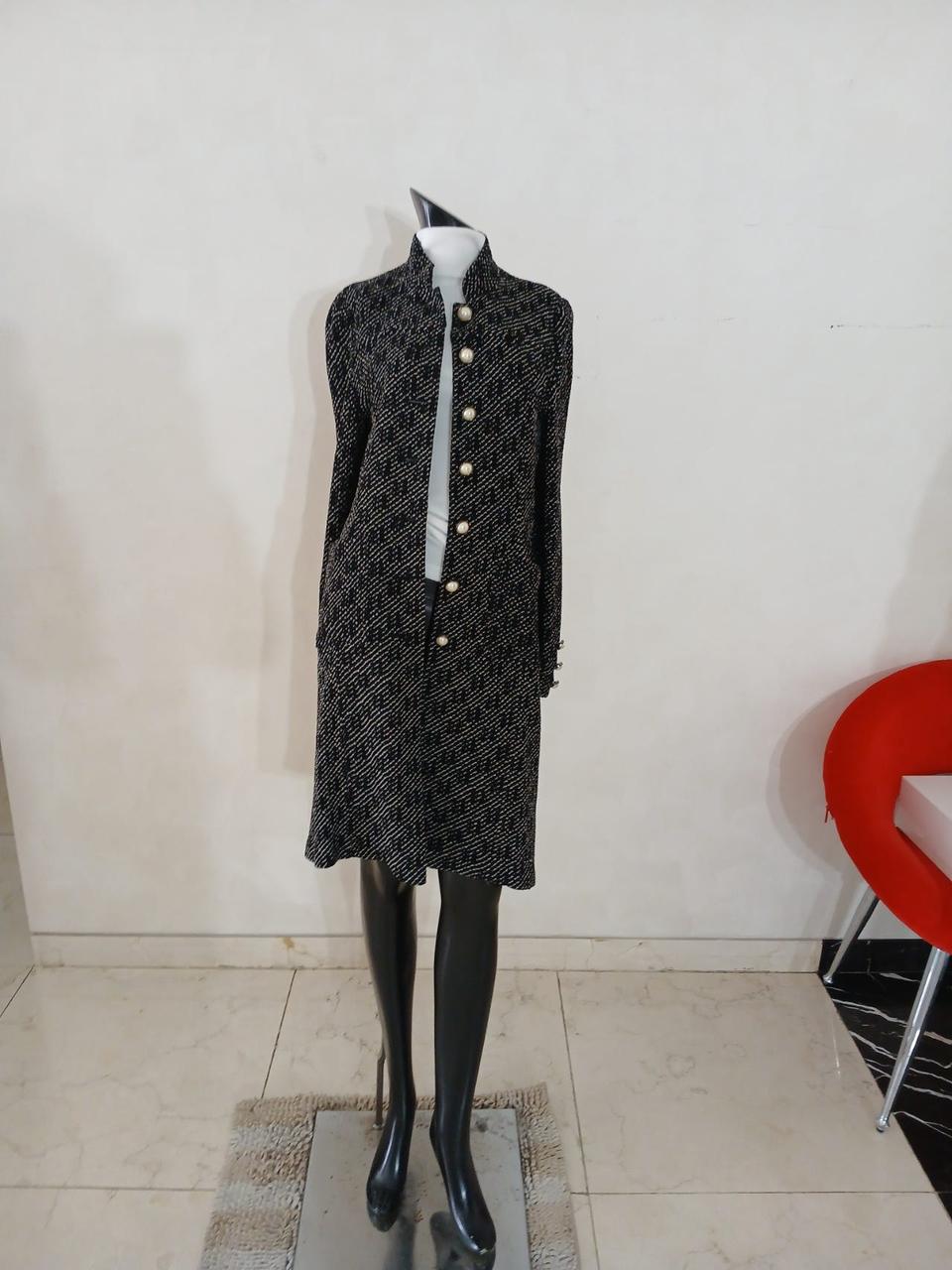 센존 진주버튼 롱자켓