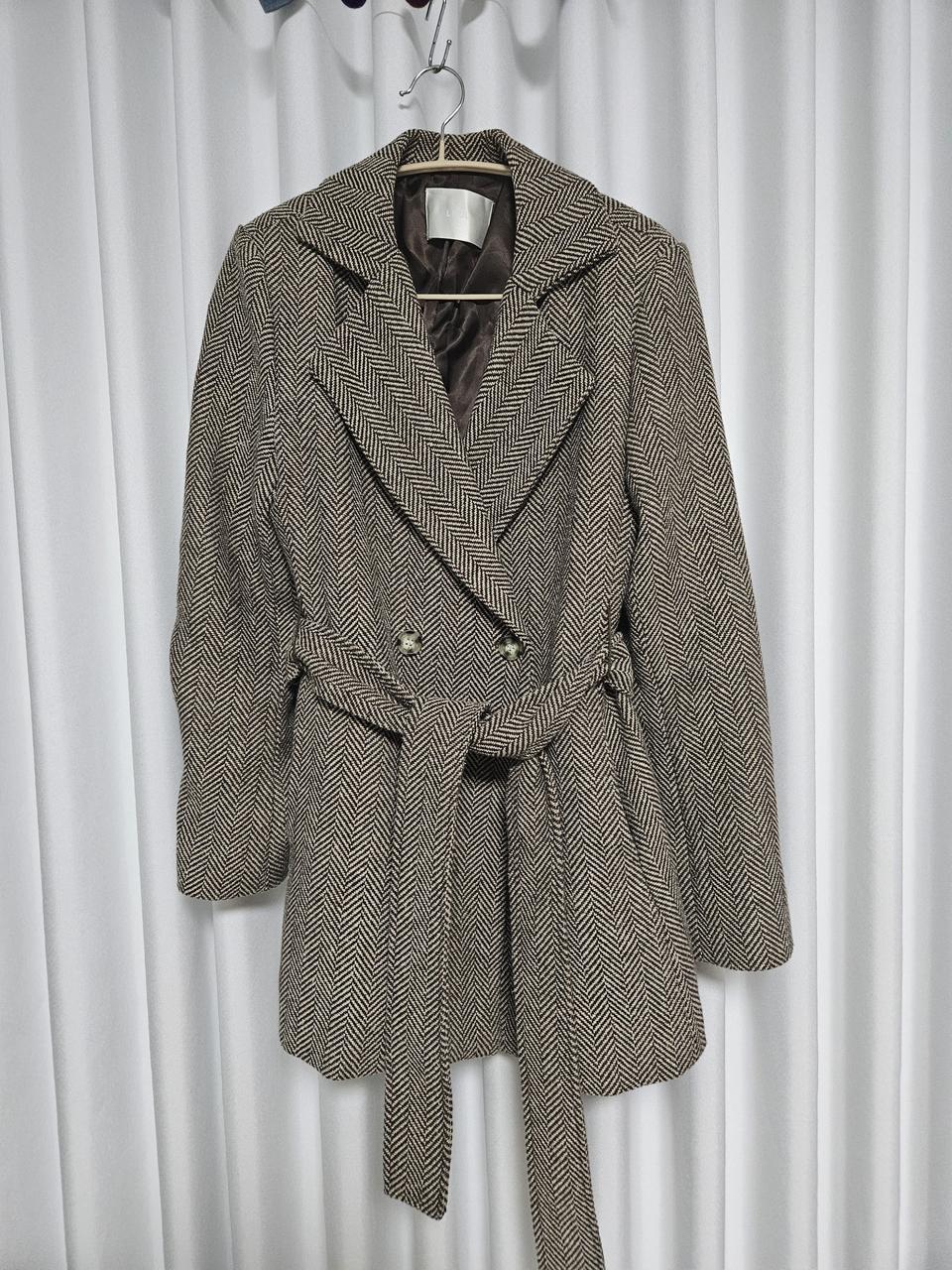 헤링본 울 하프자켓