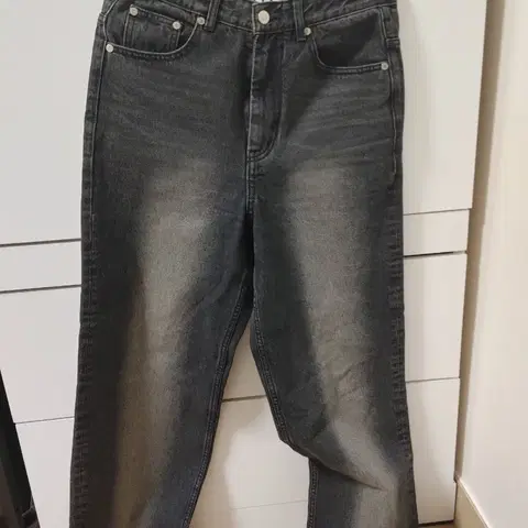 새터 워싱 와이드 데님 S
