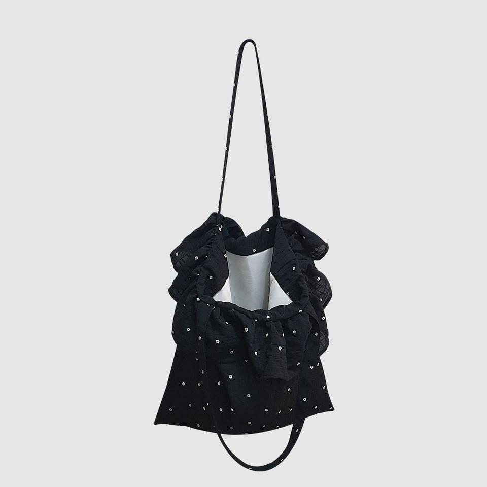 러플 쉬폰 플라워백