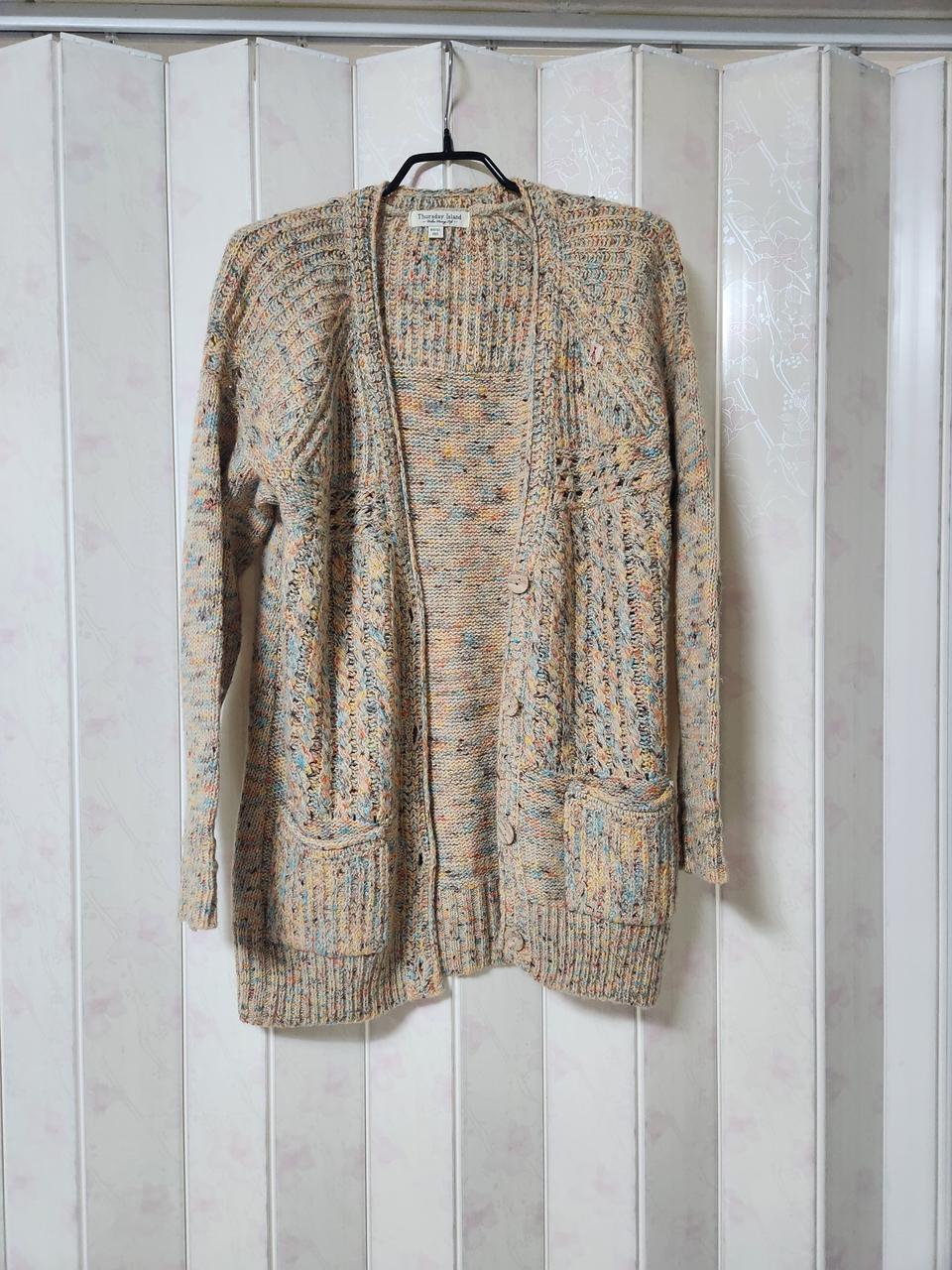 써스데이 아일랜드 니트가디건 S