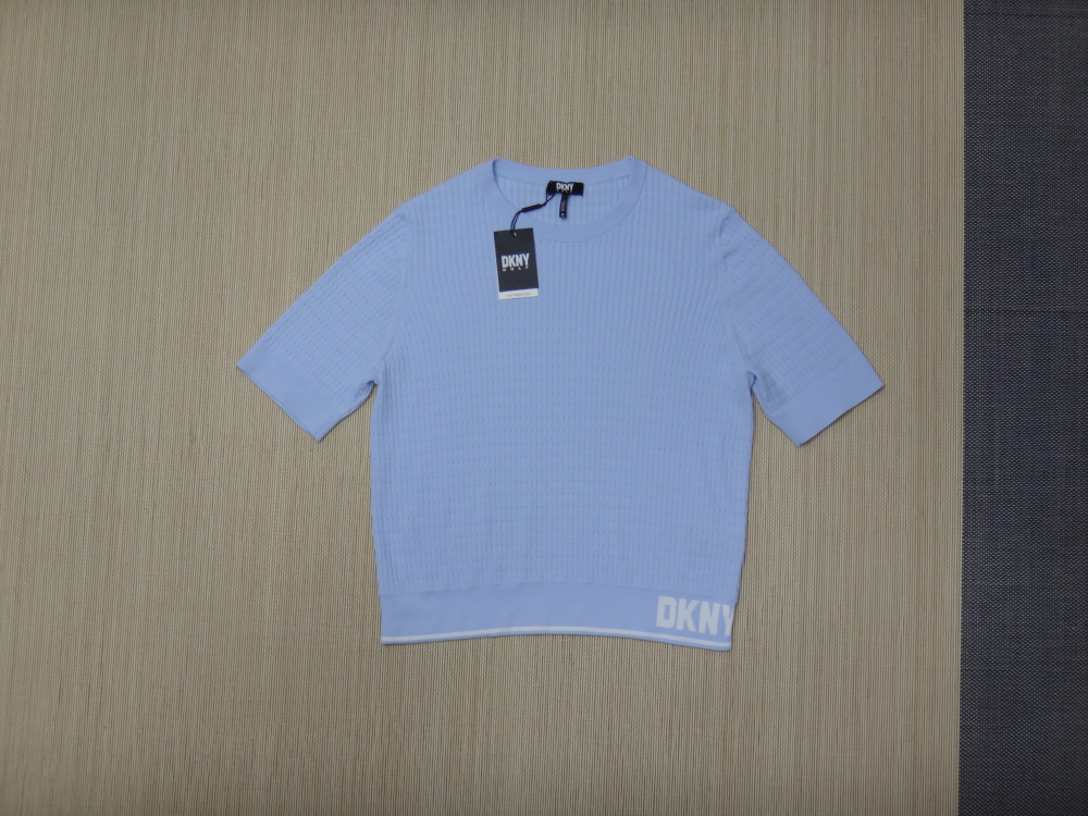 (XL) DKNY GOLF 여성 라운드 반팔 니트