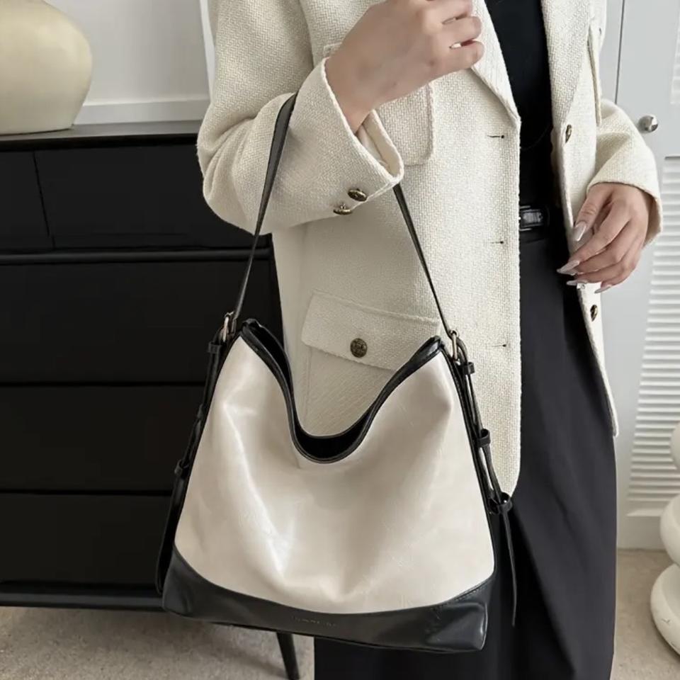 (새상품)투톤 가죽 크로스백/숄더백/토트백