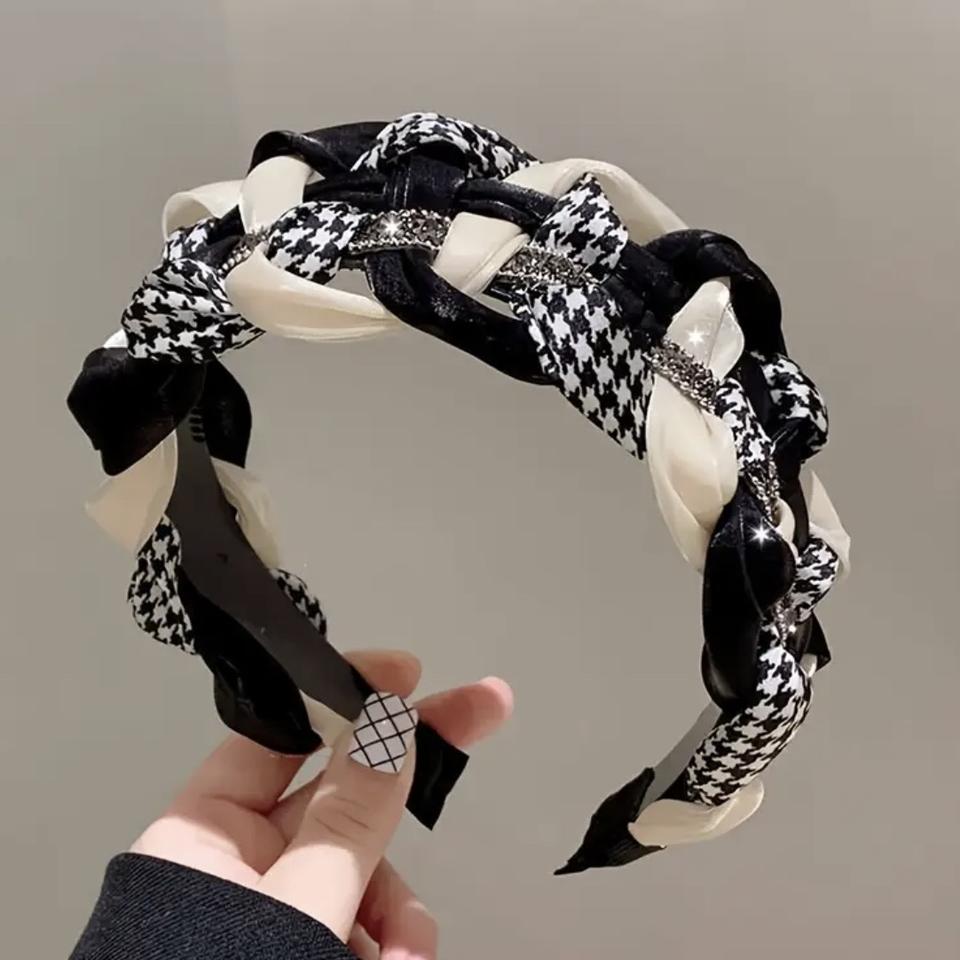 (새상품)포인트 반짝이 매듭머리띠