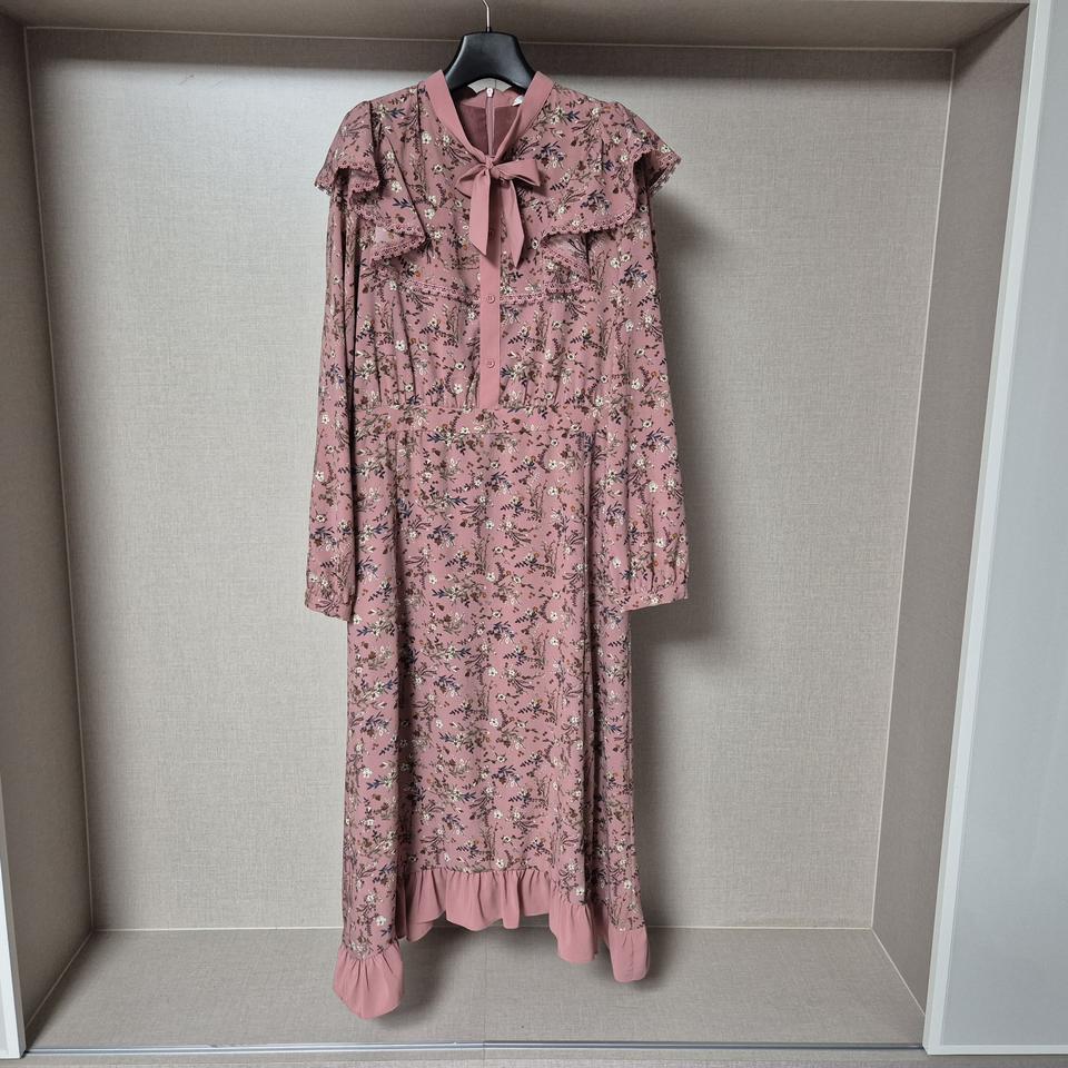 66)르샵 리본 프릴 플로럴 롱 원피스