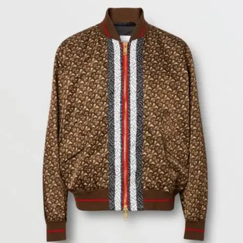 (54)버버리 TB 모노그램 나일론 봄버 자켓