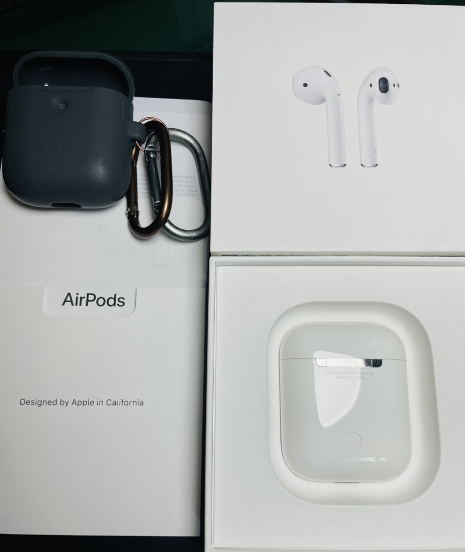 에어팟 2세대 A급 (기스x) + 엘라고 케이스