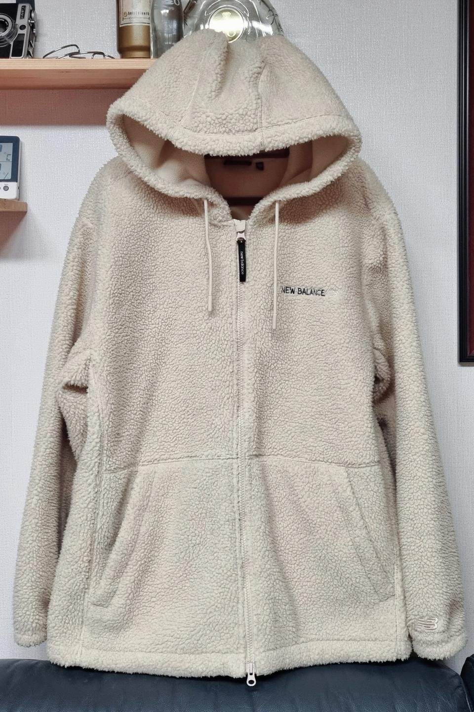 뉴발란스 UNI NB 레터링 후리스 (플리스)후드집업, 플리스 쟈켓 L