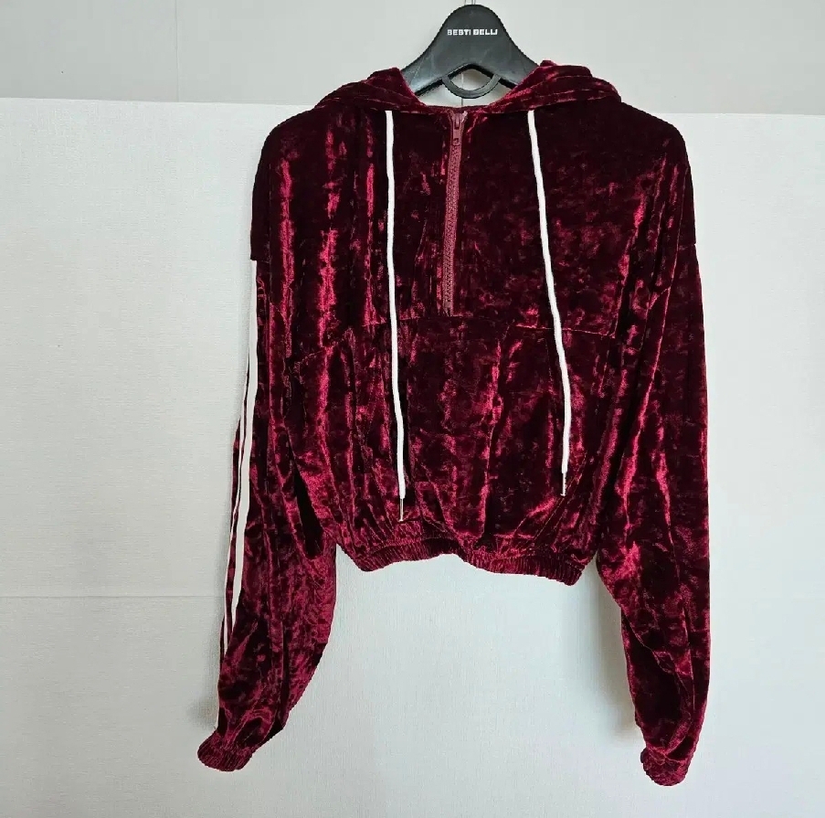 벨벳트레이닝복세트 원가이하 크롭 댄스복 셋업 크롭후드