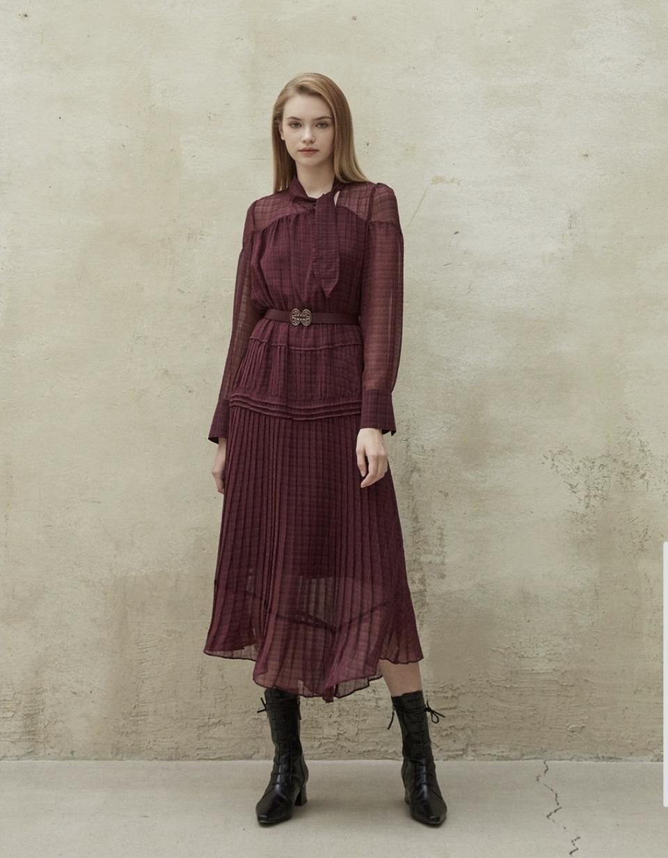 거의새것)egoist 쉬폰 롱원피스 55